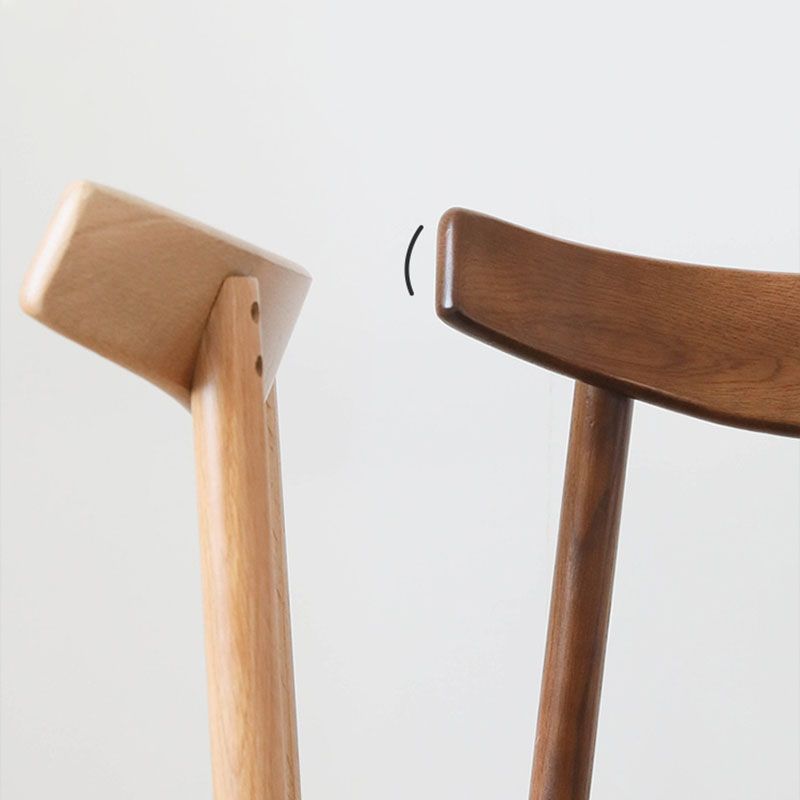 Sillas con respaldo abierto de estilo moderno, silla sin brazos con patas de madera para cocina