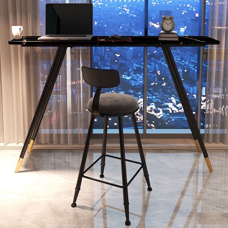 1/2 Pieces Bar Table and Stool Modern Sintered Stone Table and Armless Bar Chair
