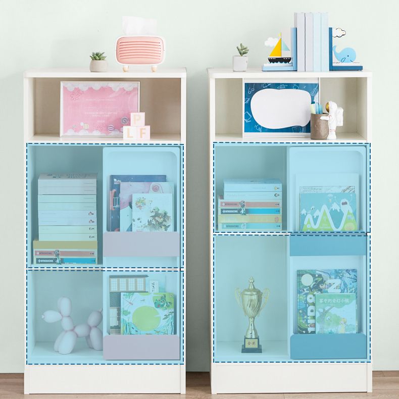 Scandinavian Standard Kids Bookcase Manufactured Wood Shelf Closed Back