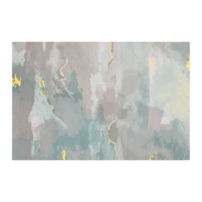 Green Modern Area Rug Ombre Pattern Polyester Area Carpet Stain Resistant Rug for Home Decor