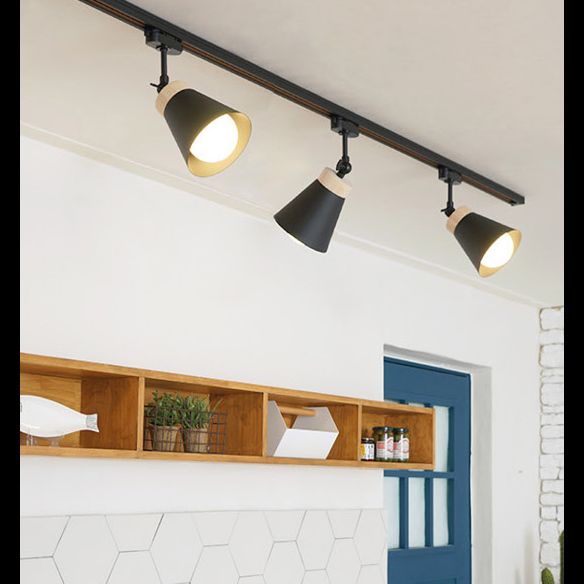 Idee di illuminazione per pista nordica casa soggiorno muro di abbigliamento commerciale negozio di sfondo della superficie della superficie del binario Spotlight montato