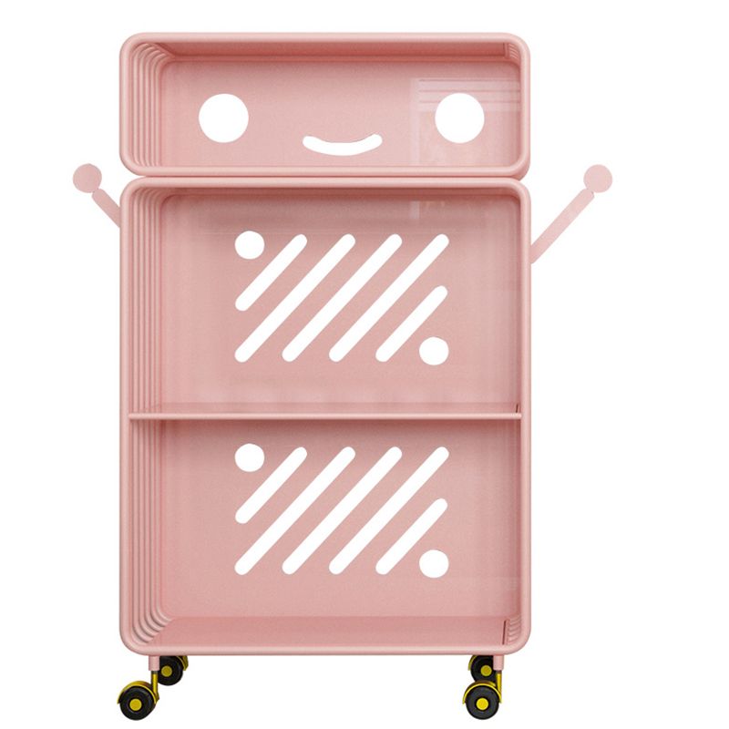 Scandinavian Metal Bookcase Standard Closed Back Bookshelf with Shelves