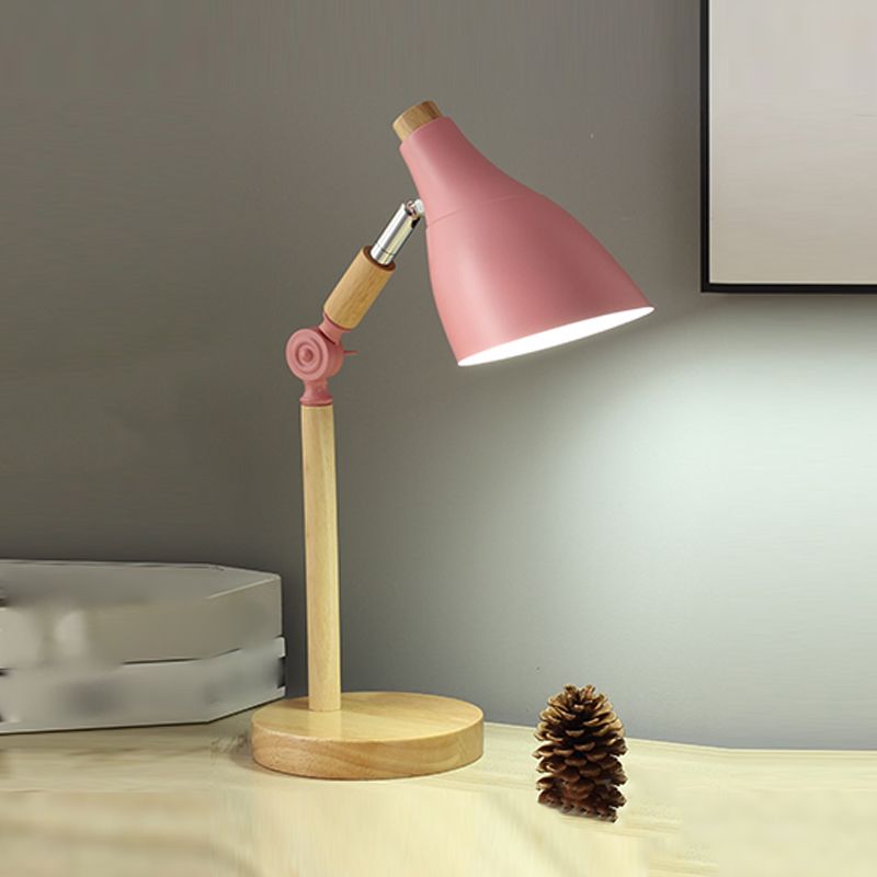 Moderne stijl conische tafellamp metaal 1-licht nachtkastje lamp