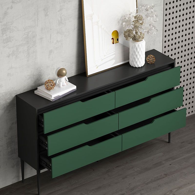 Contemporary Horizontal Wood Dresser Bedroom Lingerie Chest Dresser with Drawer