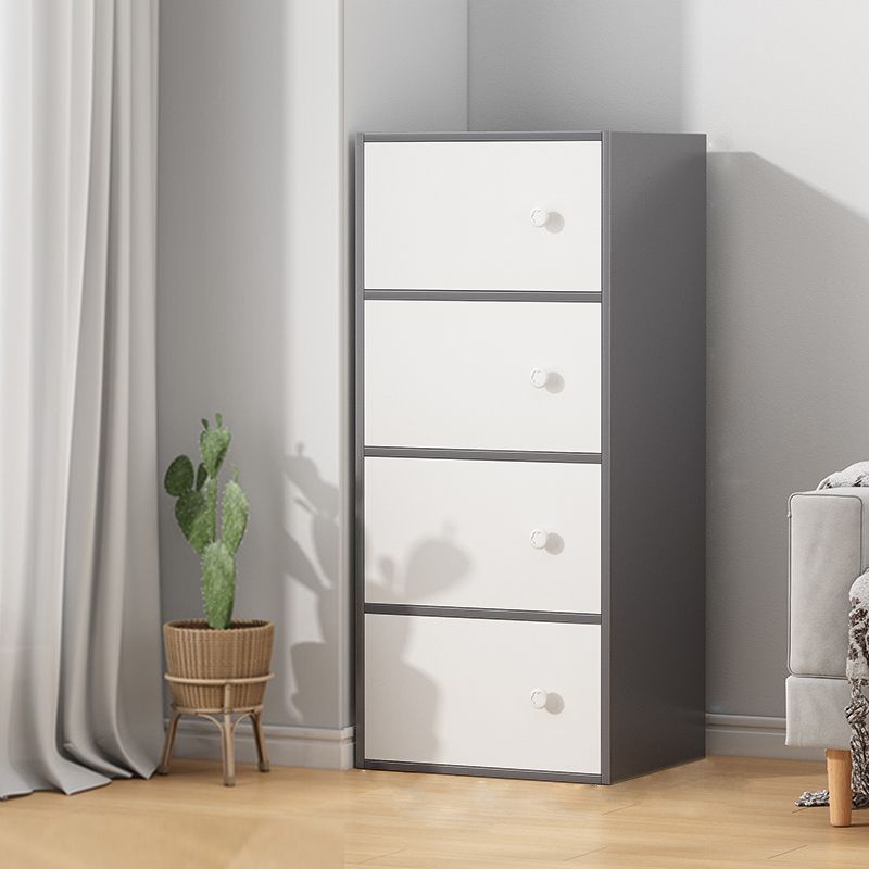 Minimalist Wooden Accent Cabinet Rectangle Storage Cabinet with Drawer