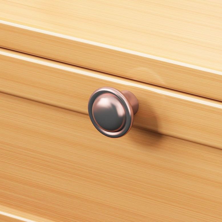 Contemporary Style Wardrobe Armoire Bamboo Armoire with Garment Rod for Home