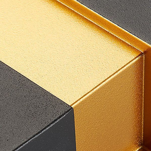 Luces de apliques de pared rectangulares de 2 luces Estilo contemporáneo de lavadora de pared de metal