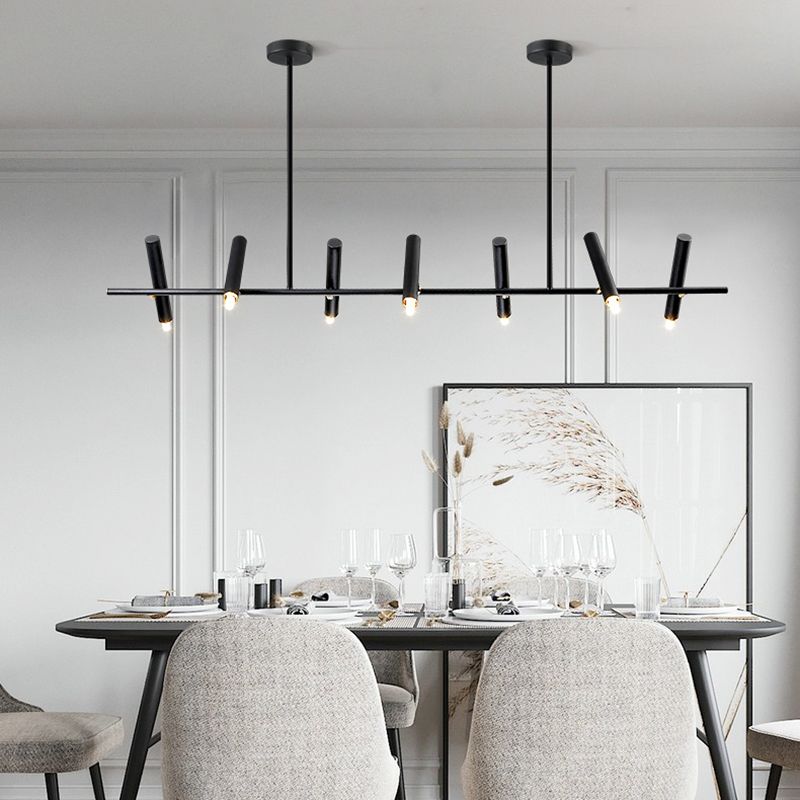 Metal Track Light Modern Multi-Head Linear Island Lighting Fixtures for Restaurant