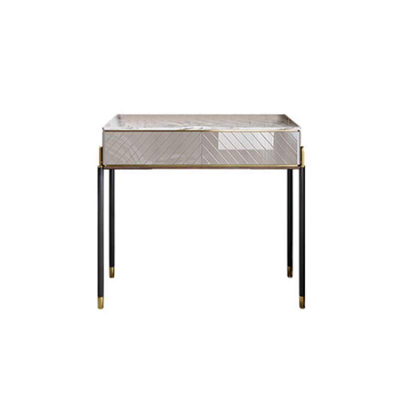 30" High Vanity Set with Stool 1-Drawer Stone Makeup Dressing Table