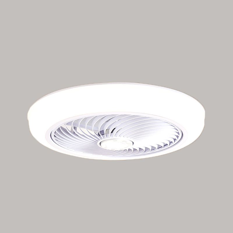 Macaron Flush Mount Deckenventilator Runde LED -LED -Halbflush -Licht mit Acrylschatten