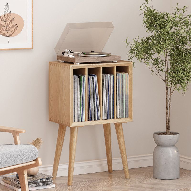 Contemporary Style Standard Bookcase Wooden Vertical Closed Back BookShelf