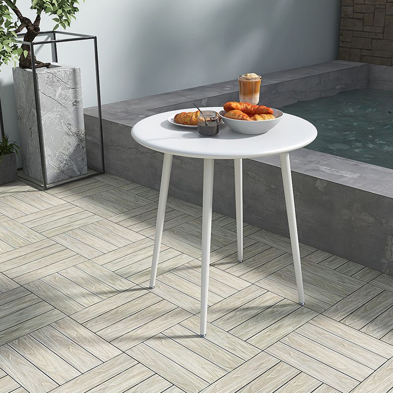 Metal Patio Table Industrial Style Outdoor Patio Dining Table