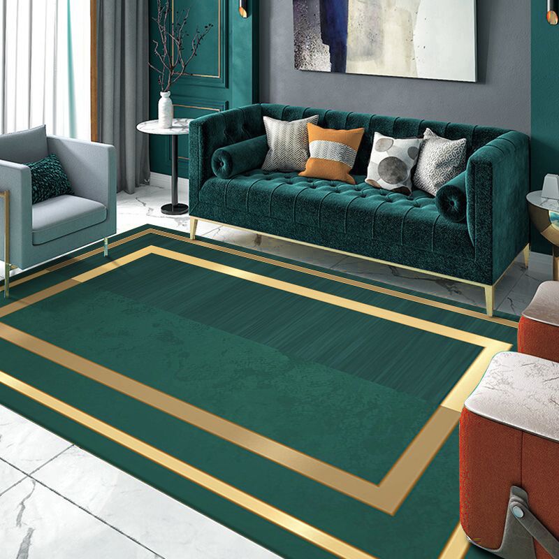 Minimalistisch binnenvleedkleed Contrastpaneel Ruug Polyester Stain Resistent gebied Tapijt voor woonkamer