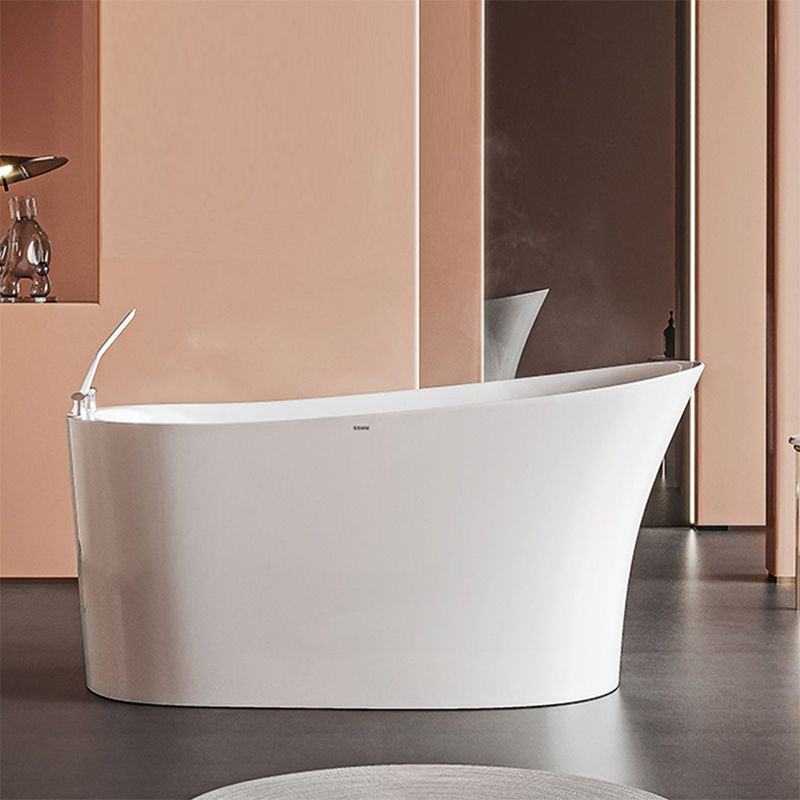 Back to Wall Bathtub Antique Finish Soaking Acrylic Bath Tub