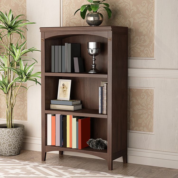 Contemporary Vertical Standard Bookcase Wooden Closed Back Bookcase