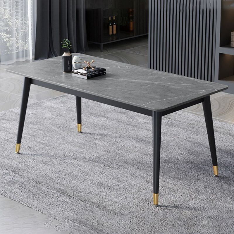 Rectangle 4 Legs Dining Table Modern Dining Room Table of Sintered Stone