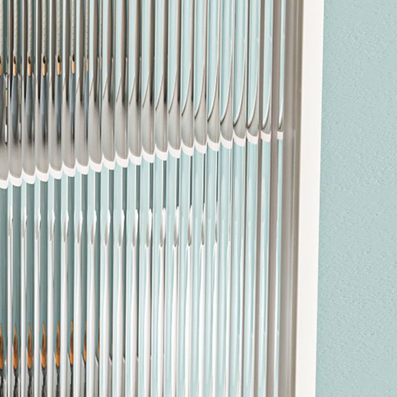 Contemporary Metal Standard Bookcase Closed Back Vertical Bookcase with Glass Door