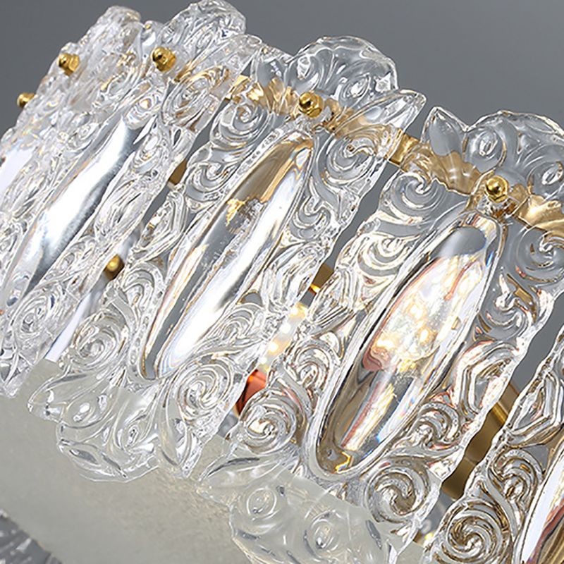 Modern Geometric Ceiling Light Glass Flush Mount Light for Living Room