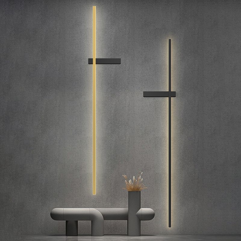 Metal Linear Shape Wall Sconce Modern Style 1 Light Wall Light Sconce