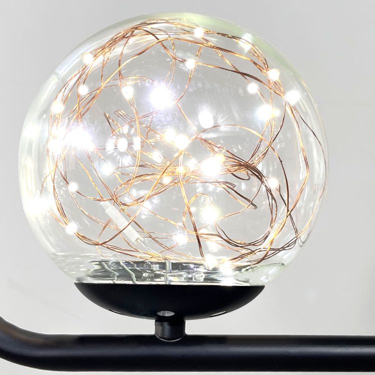 Modern LED Hanging Light Glass Round Island Light Fixture for Kitchen