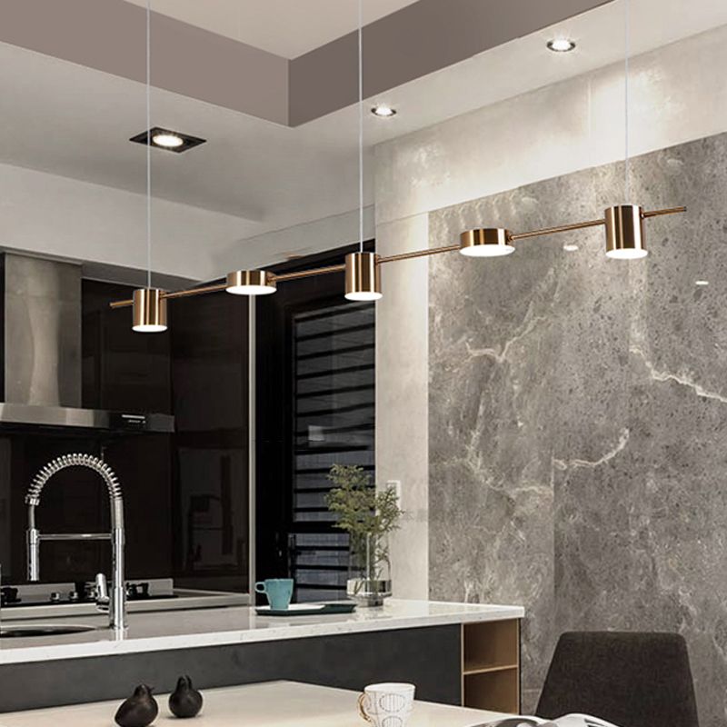 Luz de colgante de cilindro de estilo moderno lámparas colgantes de metal