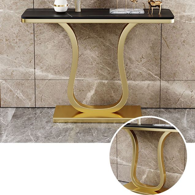 Slate 31.5"H Top Table with Pedestal Base Console Table for Hallway