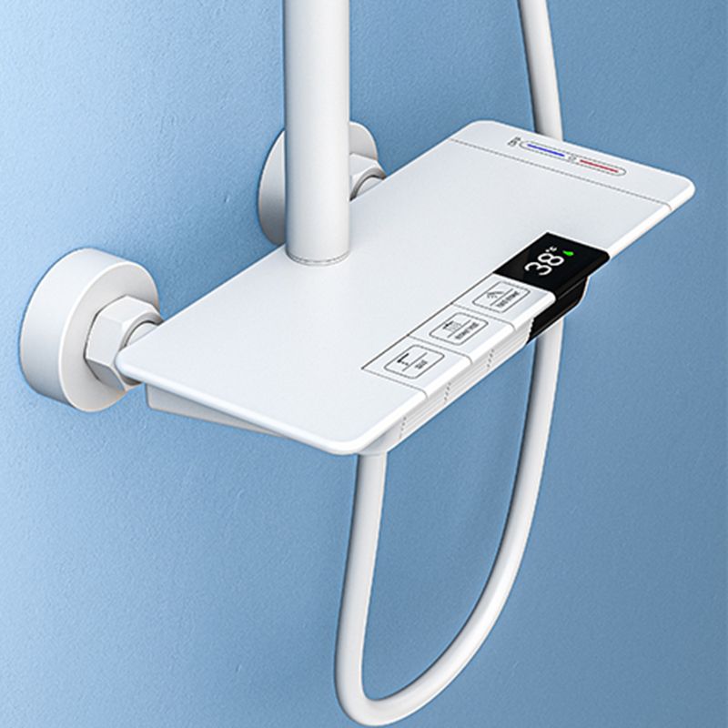 Modern Brass Shower System Wall Mounted Shower Set with Handheld Shower Head