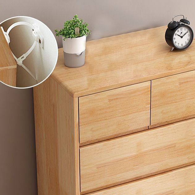 Modern Lingerie Chest Rubber Wood Storage Chest Dresser for Bedroom