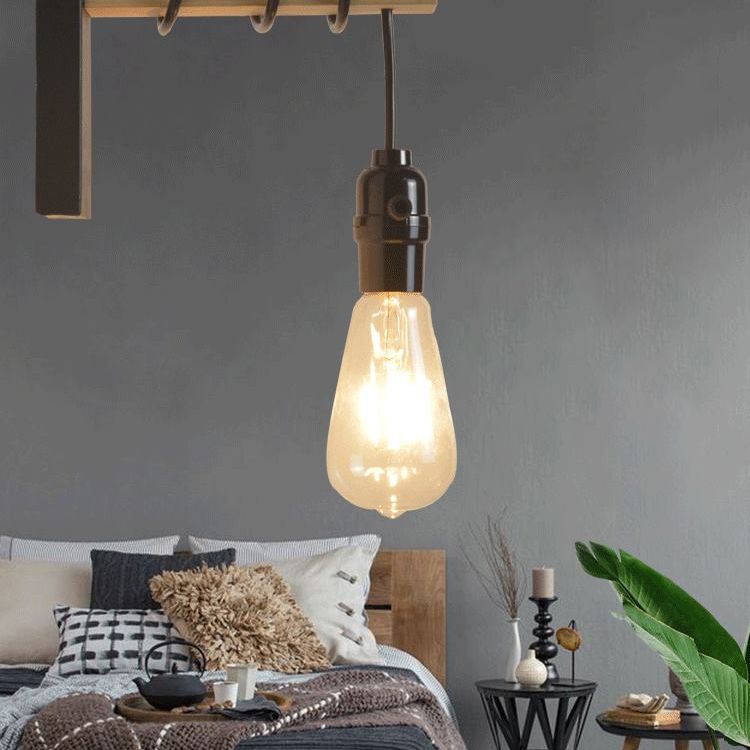 Lampada del braccio di oscillazione lampada in stile minimalista creativo 1 legno 1 flione di luce