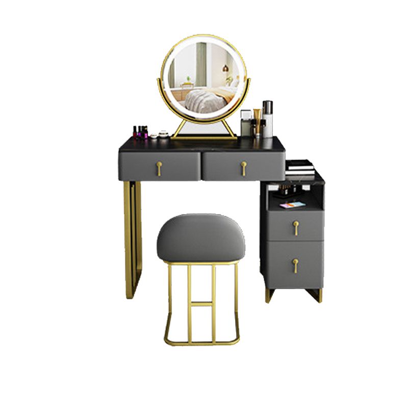 Bedroom Make-up Vanity 33.46" L Glam Dressing Table with 4 Drawers