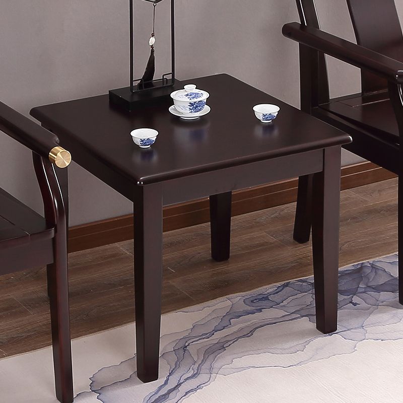 Solid Wood Square Top Side Table 23.6" Tall 4 Legs End Table