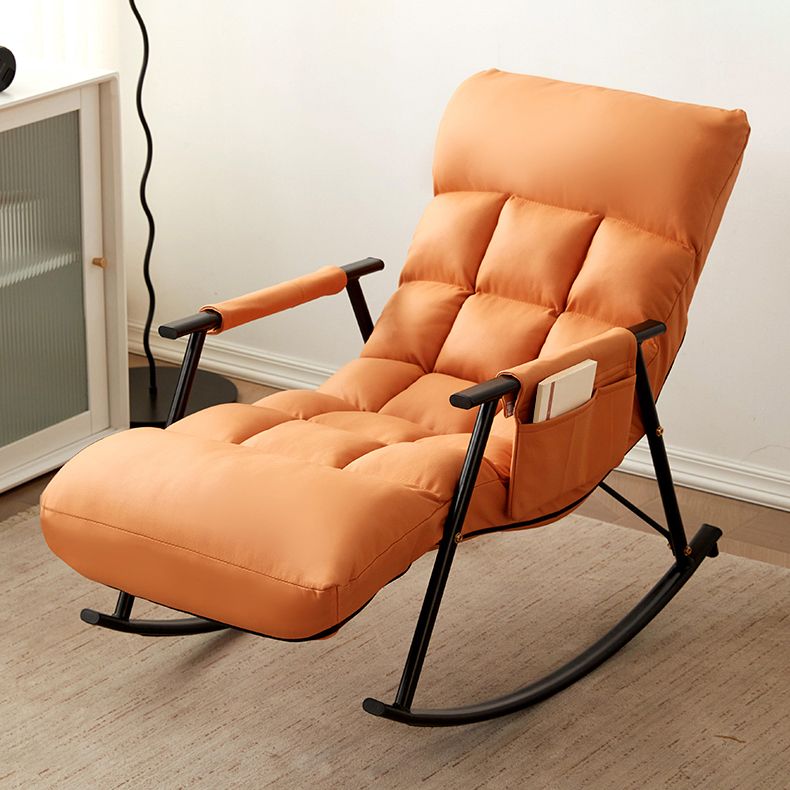 Single Style Rocking Chair Iron Base Lazy Sofa Chair for Living Room