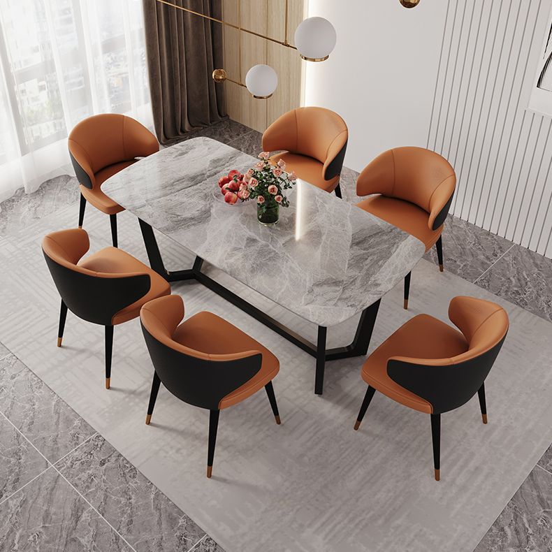1/5/6/7 Pieces Sintered Stone Dining Table Set Rectangular Dining Room Table