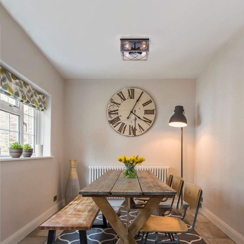 Appareils d'éclairage encastrés carrés plafonniers industriels en métal pour couloir