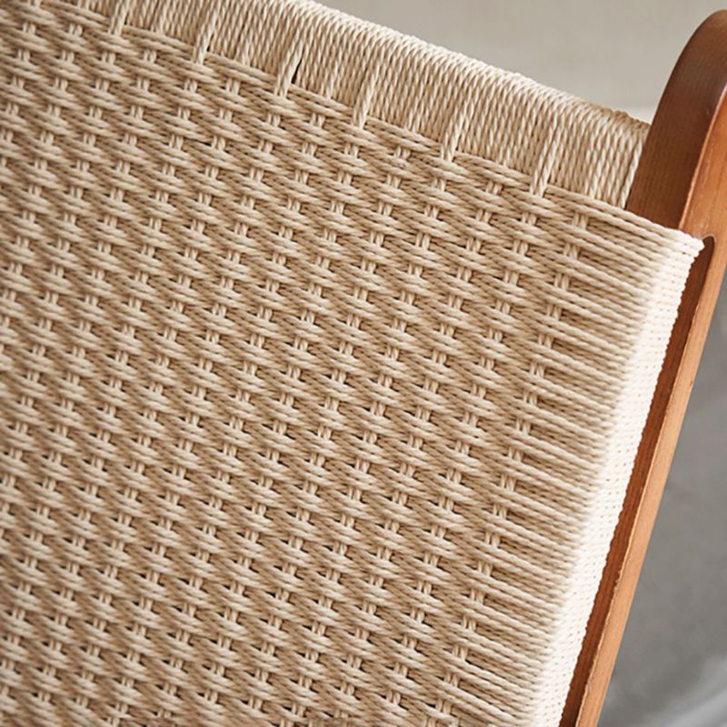 Arms Included Wood Square Arms Woven Back Lounge Accent Chair,30.70" W