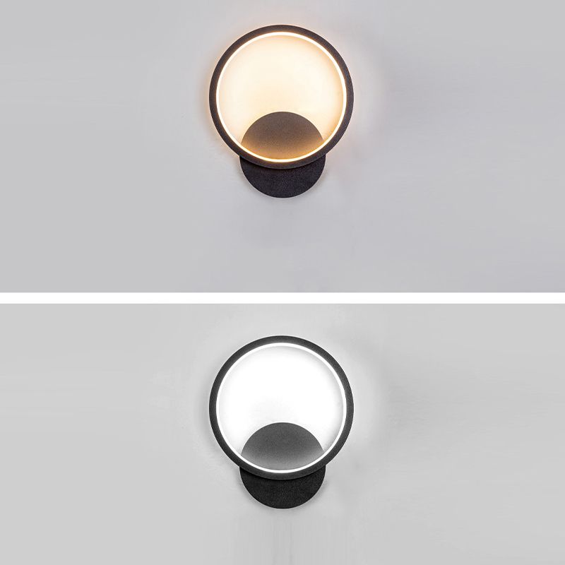 Metal Modern Wall Sconce Geometric Shape Wall Light with Acrylic Shade for Bedroom