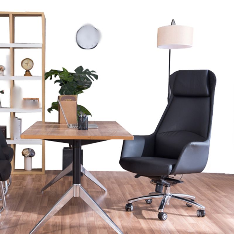 Modern Computer Task Chair Height-adjustable Office Chair with Upholstered