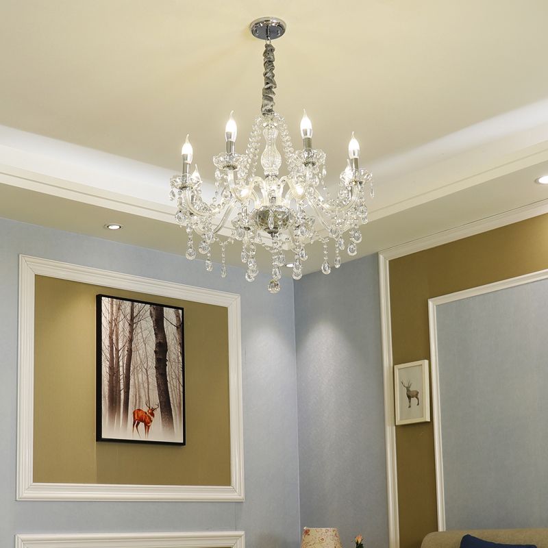 Kerze Kronleuchter Leuchte Traditionelle Kristallheizbeleuchtung für das Restaurant