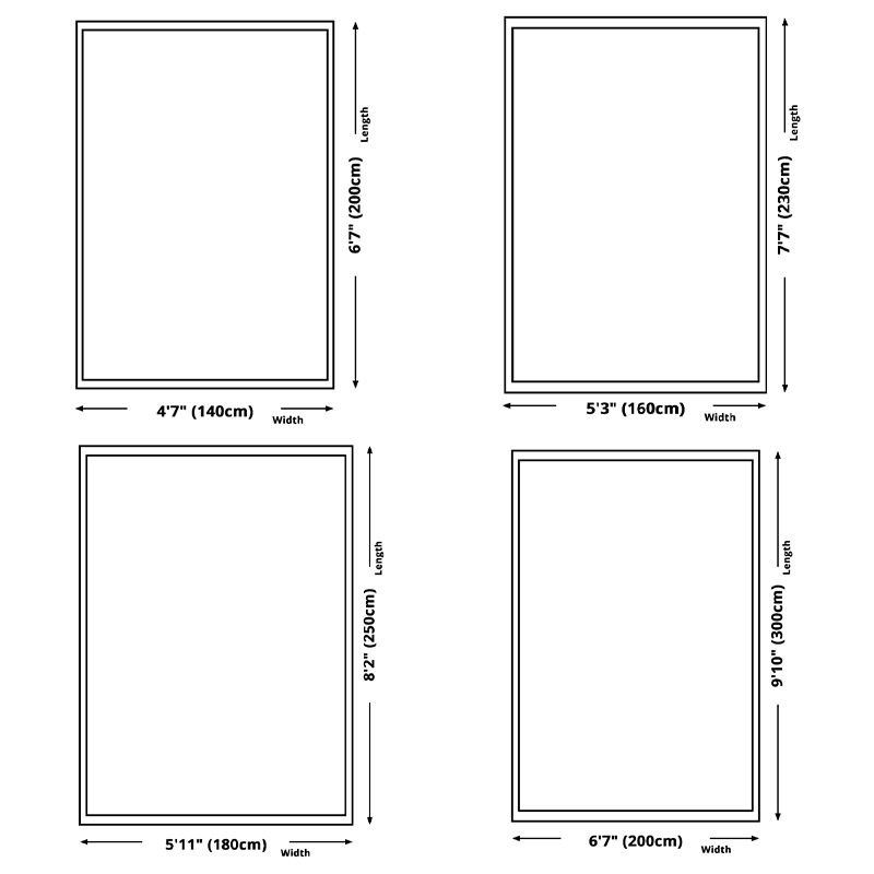 Minimalist Indoor Rug Washable Carpet Polyester Stain Resistant Area Rug for Living Room