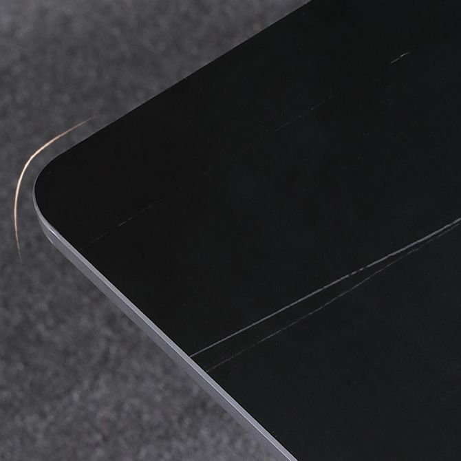 Minimalist Sintered Stone Dining Room Set Fixed Dining Set with Rectangle Table for Home Use