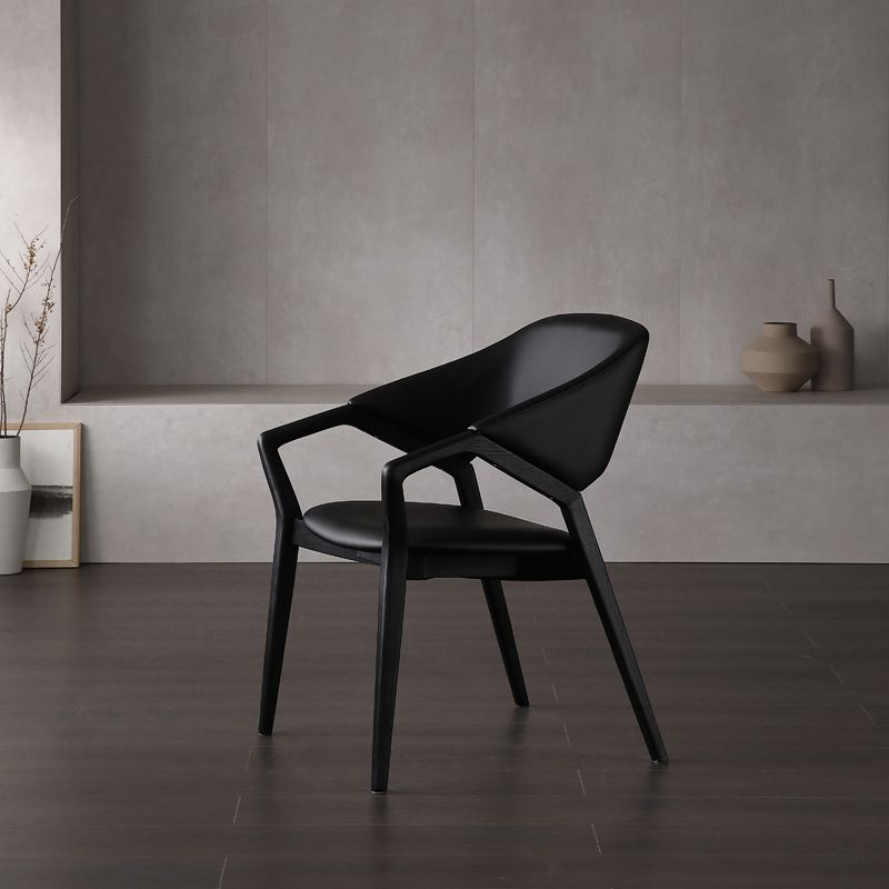 Contemporary Kitchen Dining Arm Chair Open Back Dining Chair