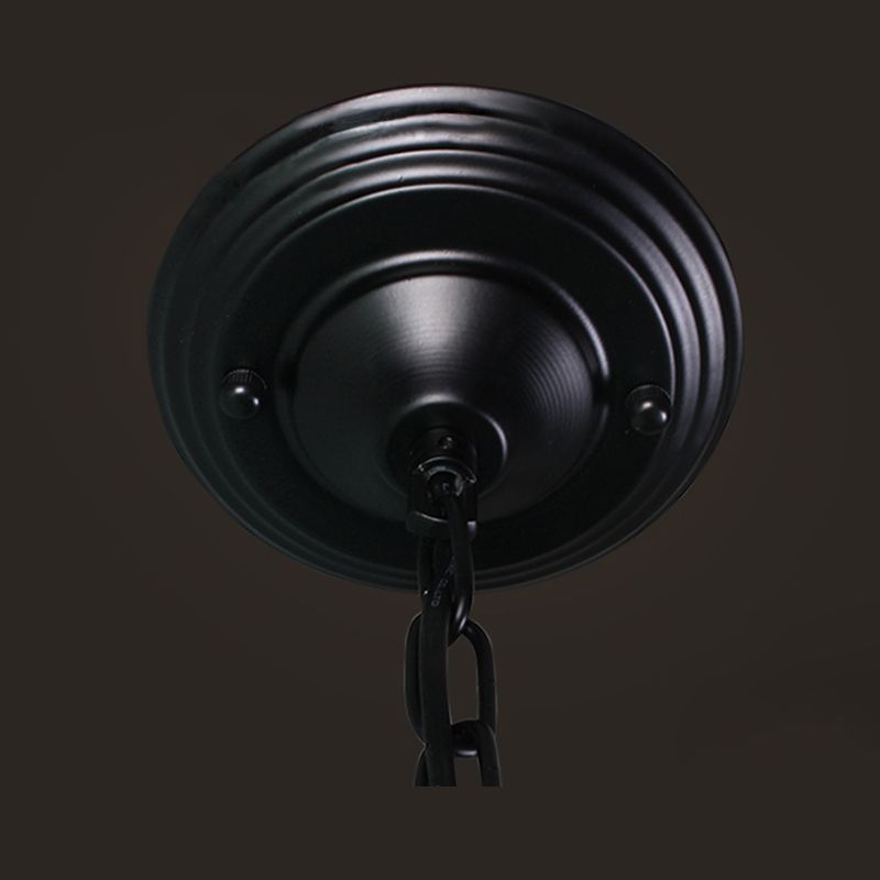 2-Layers Living Room Large Chandelier Traditional Style Candlestick Styling Wrought Iron Lighting Fixture in Black