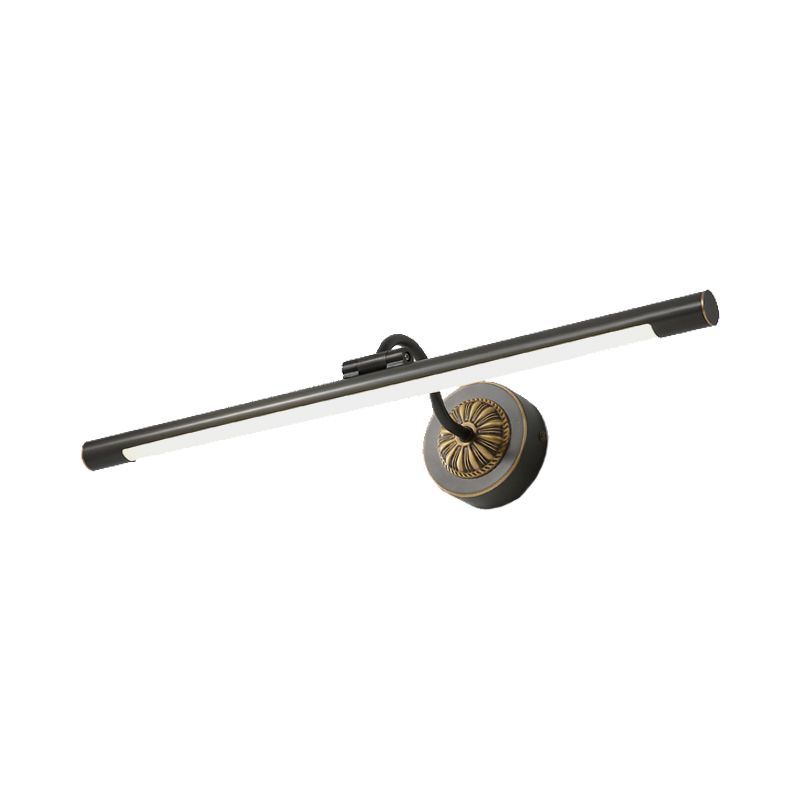 Simplicity Streamlined Vanity Light Fixture Metal Dressing Table LED Wall Lighting in Black/Gold