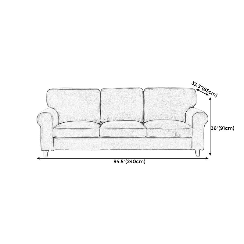 Flared Arm Modern Sofa 33"W sofa with Loose Back for Living Room