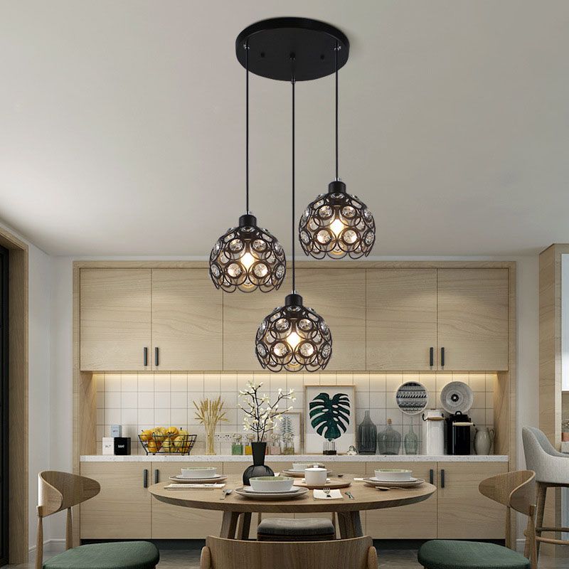 Nouveauté moderne Crystal Dome Light Light Modern Style LED Pendentif Light pour le chevet Bar