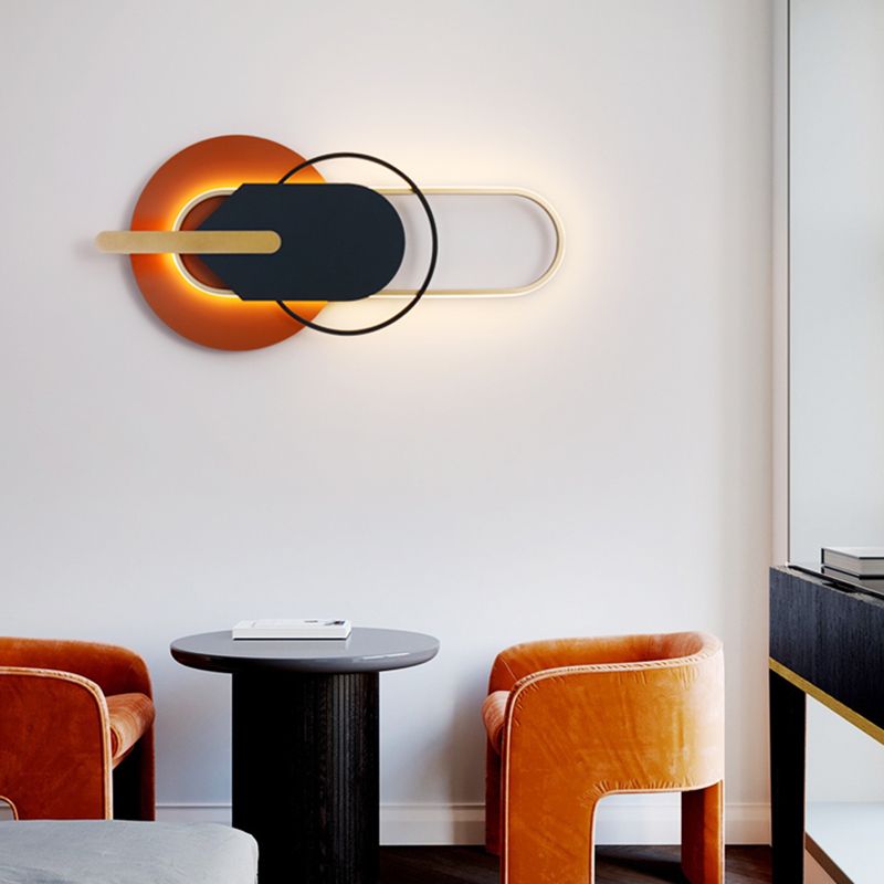 Geometry Shape Metal Wall Lights Modern Style Wall Mounted Lamps