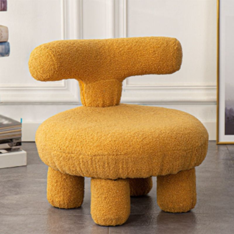 Wool Chair Armless Parsons Chair Fixed Back Chair for Living Room