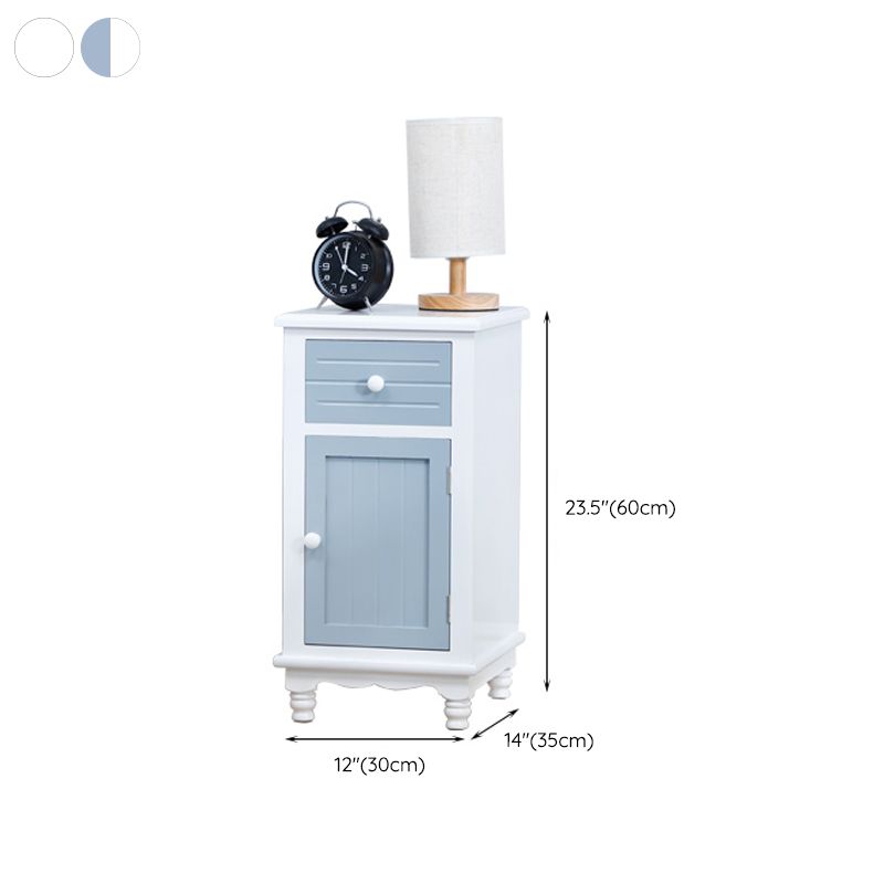 Nautical Vertical Solid Wood Storage Chest Bedroom Chest with Drawers