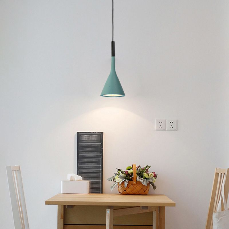 Resin Tapered Hanging Light Nordic Modern Style 1 Light Dining Table Ceiling Pendant Lamp