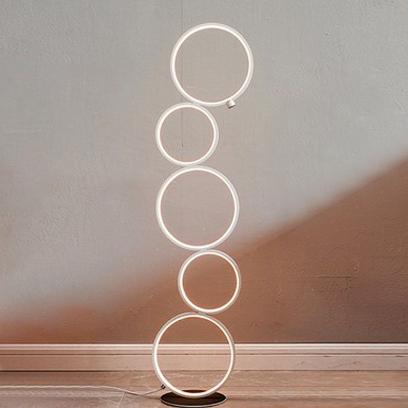 Acrylblasenboden Lesen Lesen modernistische Schwarz/Weiß -LED Stehlampe in warmem/weißem/natürlichem Licht